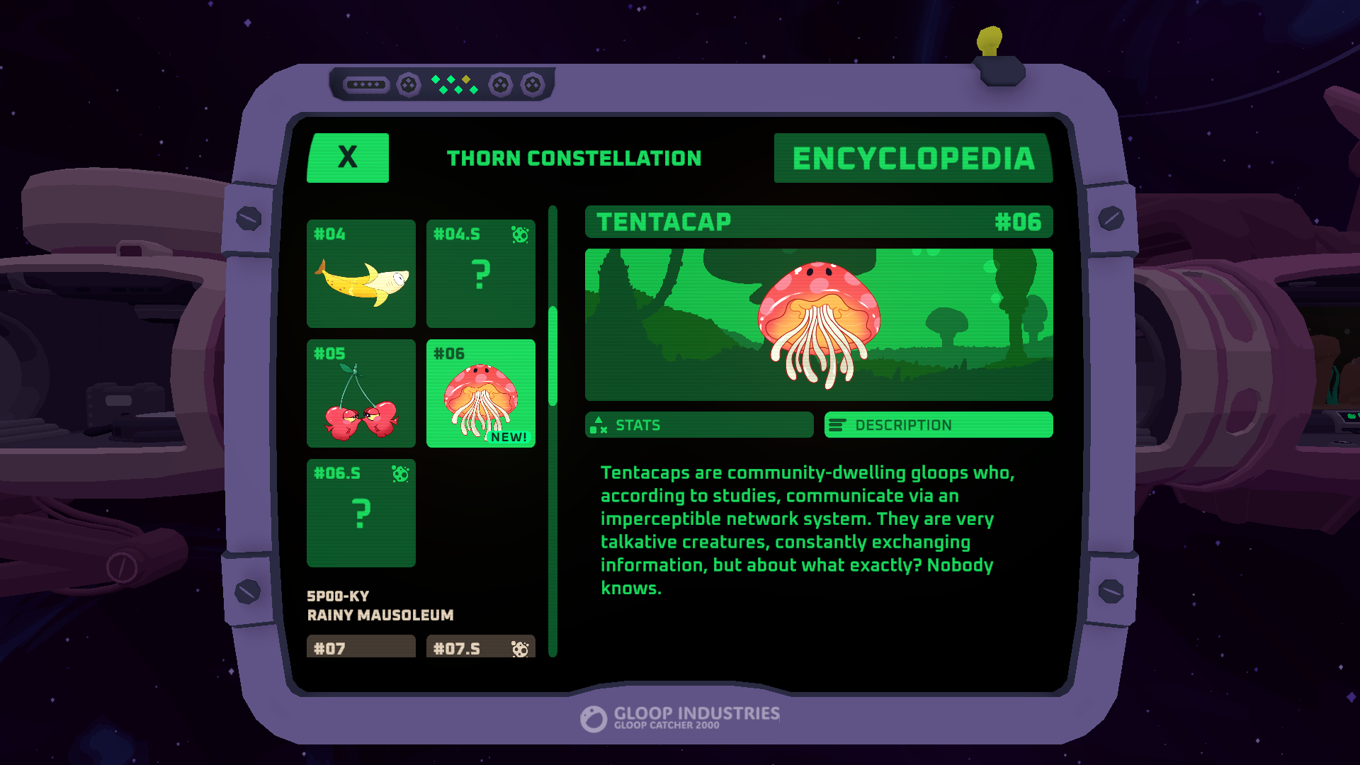 Encyclopedia menu