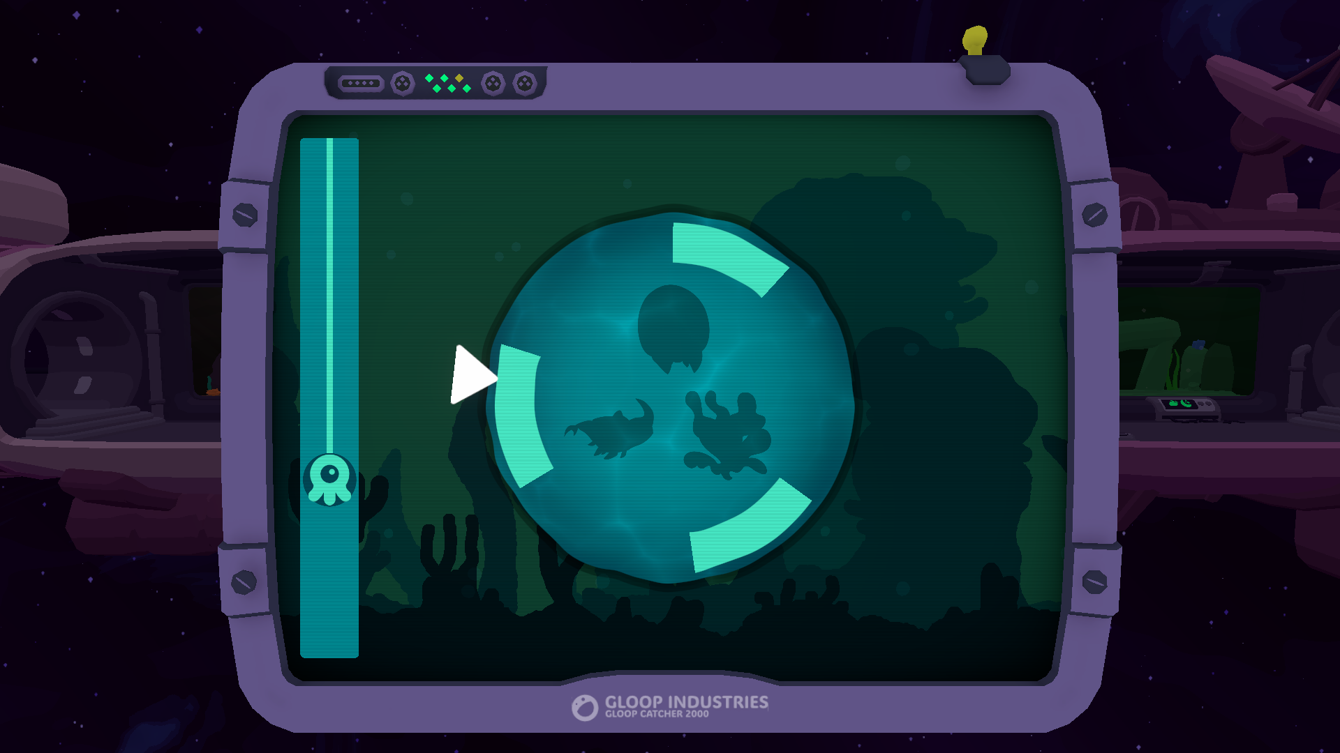 Fishing mini game screen